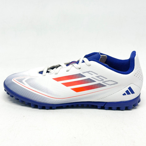 Vist Large View of Product Image Which is Used Adidas F50 LEAGUE TF Soccer Turf Shoes White/Red/Navy Junior 05