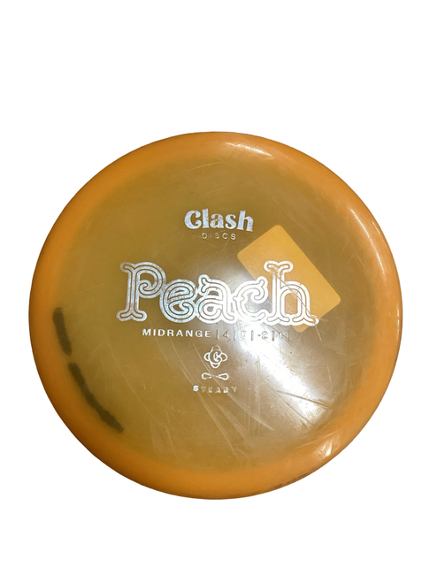 Vist Large View of Product Image Which is Used Clash Discs PEACH Disc Golf Mid Range Orange