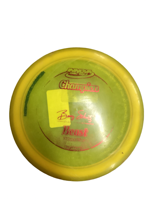 Vist Large View of Product Image Which is Used Innova BEAST Disc Golf Driver Yellow
