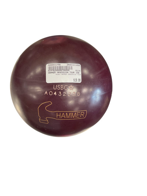 Vist Large View of Product Image Which is Used HAMMER OBSESSION TOUR Bowling Ball 15#