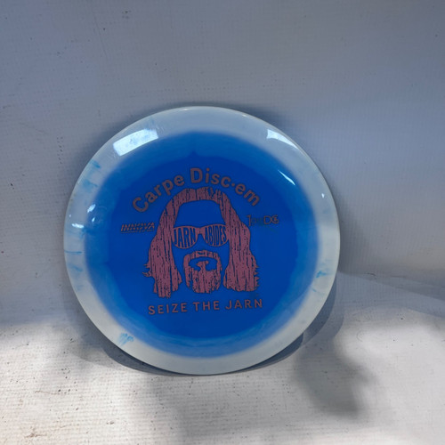 Vist Large View of Product Image Which is Used Innova CARPE DISC EM Disc Golf Driver Royal Blue