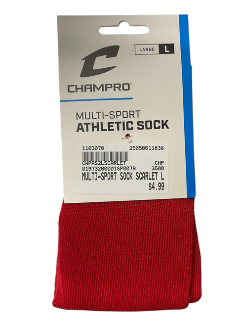 Vist Large View of Product Image Which is New MULTI-SPORT SOCK SCARLET L 11838-CHPAS2LSCARLET