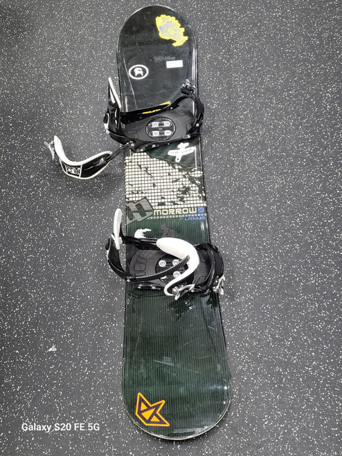 Vist Large View of Product Image Which is Used Morrow LITHIUM Mens Board/Bindings Black 157 cm