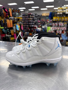 Vist Large View of Product Image Which is New Nike JORDAN 11 MID TD Adult FB Cleats White Senior 9