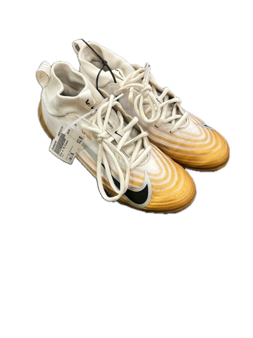 Vist Large View of Product Image Which is Used Nike Jr FB Cleats Gold And White Junior 06