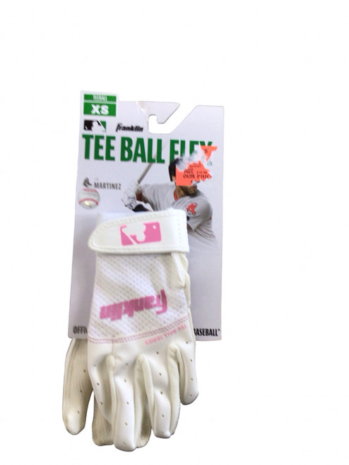 Vist Large View of Product Image Which is Used Franklin BB/SB Batting Gloves White XS