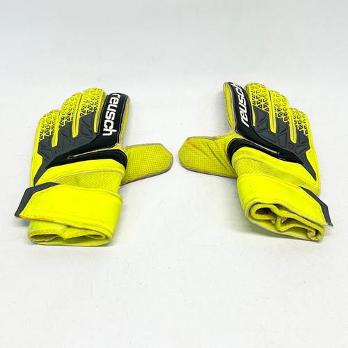 Vist Large View of Product Image Which is Used Reusch PRISMA Soccer Goalie Gloves Yellow 7