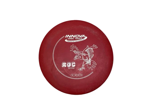 Vist Large View of Product Image Which is Used Innova DX ROC Disc Golf Mid Range Red