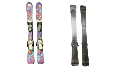 Vist Large View of Product Image Which is Used Nordica CINNAMON GIRL 90 Girls DH Ski/Binding Purple 90 cm