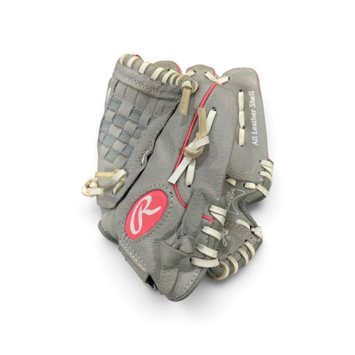 Vist Large View of Product Image Which is Used Rawlings SCSB100P BB/SB Glove RH Throw Silver 10"