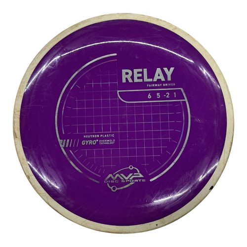 Vist Large View of Product Image Which is Used MVP NEUTRON RELAY Disc Golf Driver Purple 173g