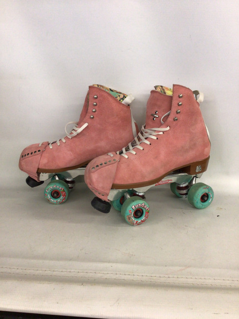 Vist Large View of Product Image Which is Used AVANTI ROLLER SKATES Senior Roller Quad Skates Pink Senior 9