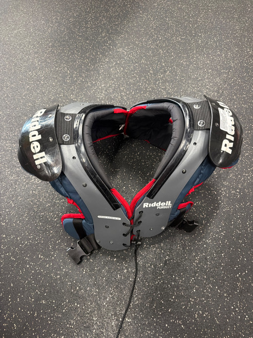 Vist Large View of Product Image Which is Used Riddell PURSUIT XL YOUTH SP FB Shoulder Pads Grey XL