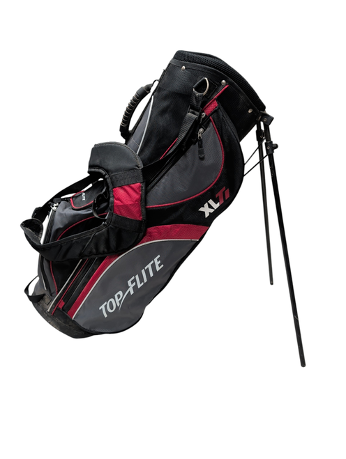 Vist Large View of Product Image Which is Used Top Flite XL TI Mens Golf Stand Bag Red