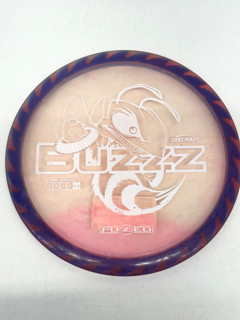 Vist Large View of Product Image Which is Used Discraft FUZED BUZZZSAW Disc Golf Mid Range Cardinal 176g