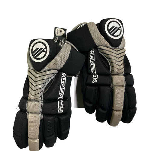 Vist Large View of Product Image Which is Used Maverik CHARGER Lacrosse Gloves Junior Black SM