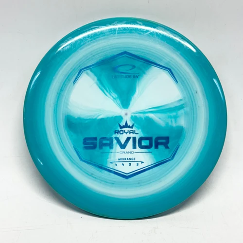 Vist Large View of Product Image Which is Used Latitude 64 ROYAL GRAND SAVIOR Disc Golf Mid Range Carolina Blue 176g