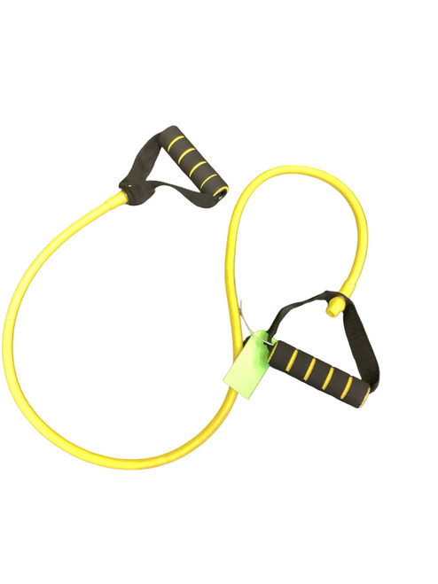 Vist Large View of Product Image Which is Used Golds Gym Resistance Tube Yellow Heavy
