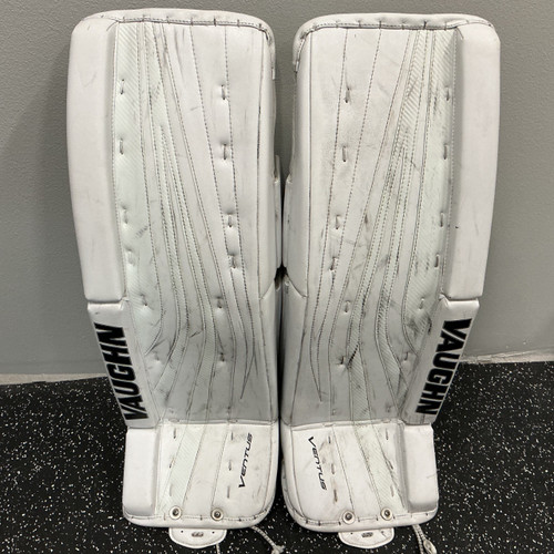 Vist Large View of Product Image Which is Used Vaughn VENTURE SLR Goalie Leg Pads Inter White 31"