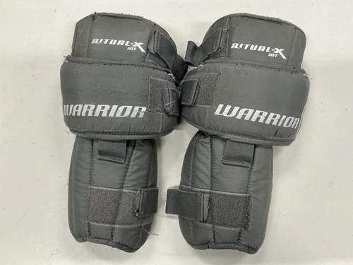 Vist Large View of Product Image Which is Used Warrior RITUAL-X INT Goalie KNEE PADS Grey Junior