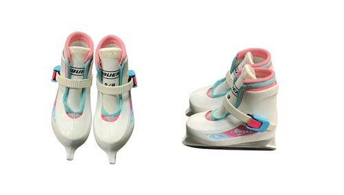 Vist Large View of Product Image Which is Used Bauer LIL ANGEL Girls Figure Skate White Youth 08.0