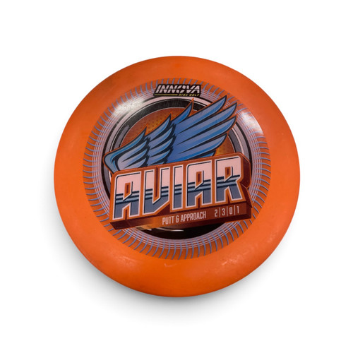 Vist Large View of Product Image Which is Used Innova AVIAR  PUTTER Disc Golf Putter Orange