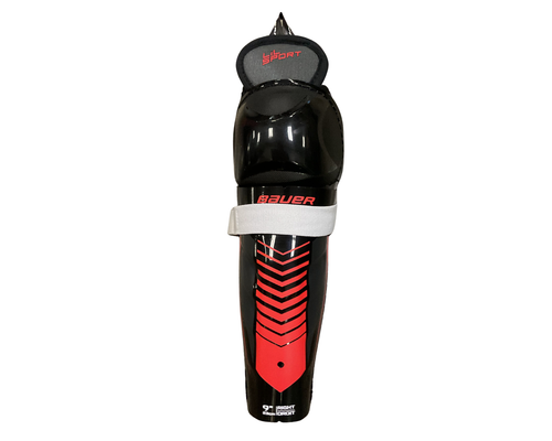 Vist Large View of Product Image Which is Used Bauer LIL SPORT Youth Shin Guards Black 9"
