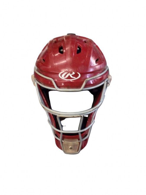 Vist Large View of Product Image Which is Used Rawlings CATCHERS HELMET Catchers Helmet w/Mask Red MD