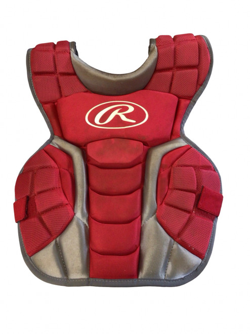 Vist Large View of Product Image Which is Used Rawlings CHEST PROTECTOR Catchers Chest Protector Red Intermed