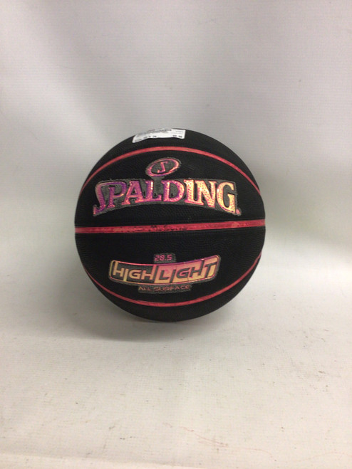 Vist Large View of Product Image Which is Used Spalding HIGHLIGHT Basketball Adult Outdoor Black 28 1/2"