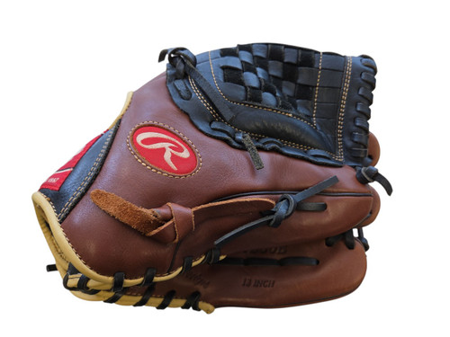 Vist Large View of Product Image Which is Used Rawlings SANDLOT BB/SB Glove RH Throw Brown 12"