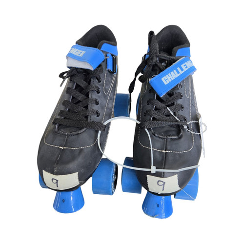 Vist Large View of Product Image Which is Used SKATE CITY CHALLENGER SZ 9 QUAD SKATES Senior Roller Quad Skates Black Senior 9