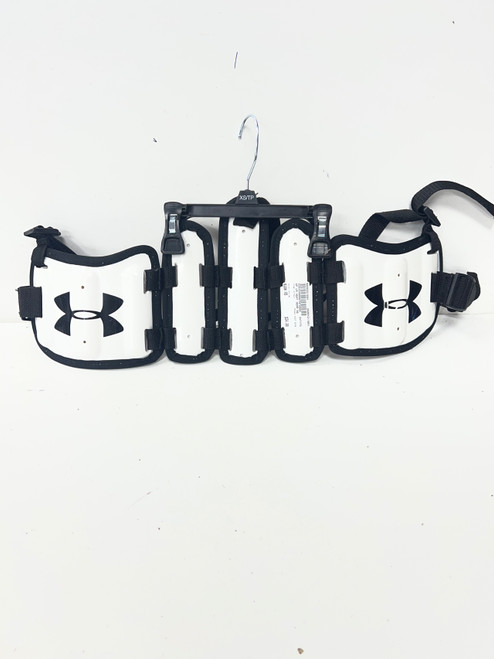 Vist Large View of Product Image Which is Used Under Armour HEAT GEAR Lacrosse Rib Pads White XS