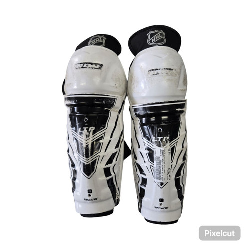 Vist Large View of Product Image Which is Used CCM LTP YOUTH SHIN GUARDS Youth Shin Guards White 10"