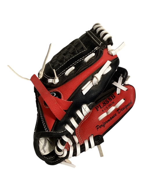 Vist Large View of Product Image Which is Used Rawlings PL85SB Baseball/Softball Glove Right Hand Throw Black 8"