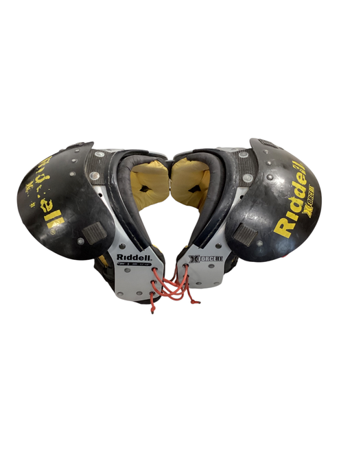 Vist Large View of Product Image Which is Used Riddell X FORCE II Football Shoulder Pads Black 