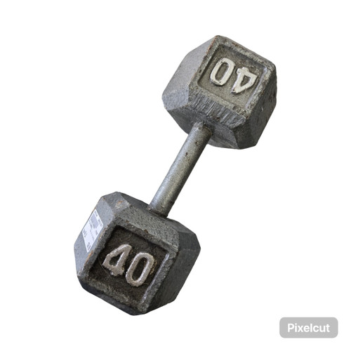 Vist Large View of Product Image Which is Used 40 LB DUMBBELL Hex Dumbbell (Each) 40 lb