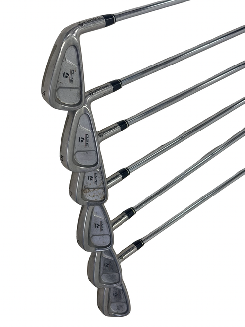 Vist Large View of Product Image Which is Used Taylormade 320 Mens Golf Iron Set RH 4I-PW (missing 6 iron) w/ S-90 Shafts - Standard