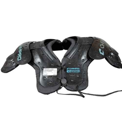 Vist Large View of Product Image Which is Used Champro SCORPION Football Shoulder Pads Black XS