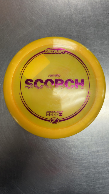 Vist Large View of Product Image Which is Used Discraft 1ST RUN ZLINE SCORCH Disc Golf Driver Yellow
