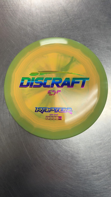 Vist Large View of Product Image Which is Used Discraft ESP RAPTOR Disc Golf Driver Green