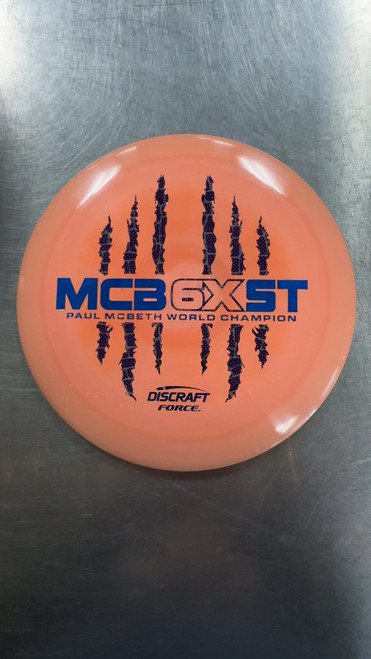 Vist Large View of Product Image Which is Used Discraft ESP MCBETH 6X CLAW FORCE Disc Golf Driver Orange