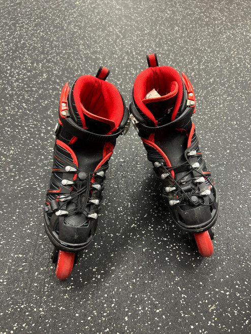 Vist Large View of Product Image Which is Used RollerDerby STINGER 5.2 ADJ 12-2 Junior Rec Fitness Skates Black Adjustable
