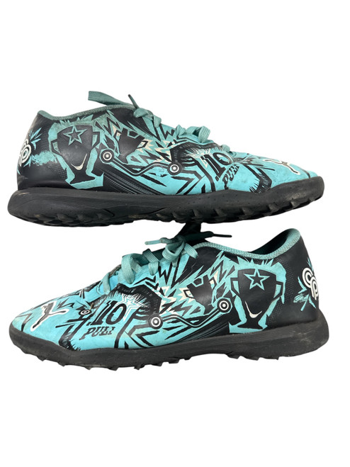 Vist Large View of Product Image Which is Used Puma Soccer Indoor Shoes Orange Junior 03.5