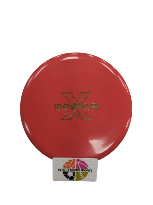 Vist Large View of Product Image Which is Used Innova X OUT Disc Golf Mid Range Red