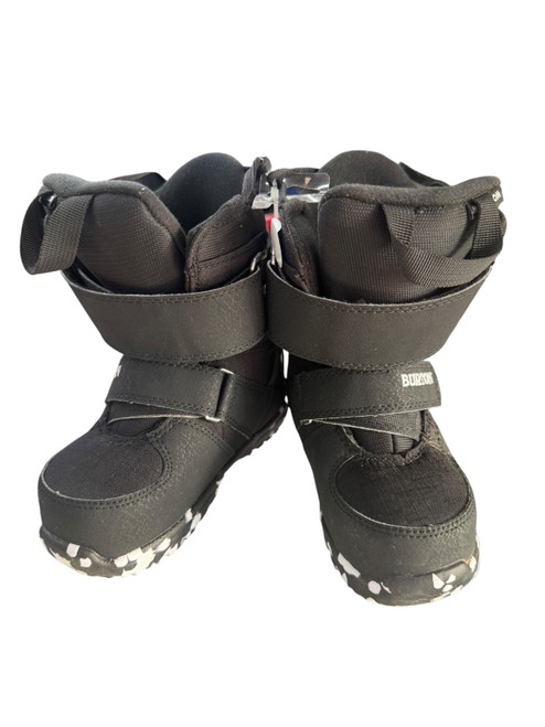 Vist Large View of Product Image Which is Used Burton MINI GROM Boys Snowboard Boots Black Youth 12.0