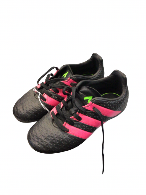 Vist Large View of Product Image Which is Used Adidas Soccer Indoor Shoes Black Youth 12.0