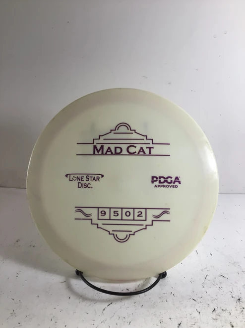 Vist Large View of Product Image Which is Used Lone Star Disc BRAVO MAD CAT Disc Golf Driver White 173g