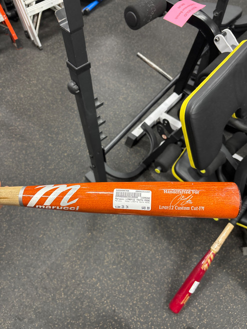 Vist Large View of Product Image Which is Used Marucci LINDY12 YOUTH MODEL BB/SB Wood Bat 28"