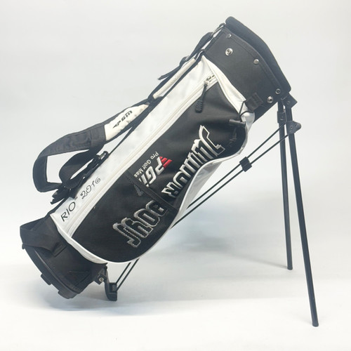 Vist Large View of Product Image Which is Used PRO GOLF MASTER Jr Stand Bag Black And White